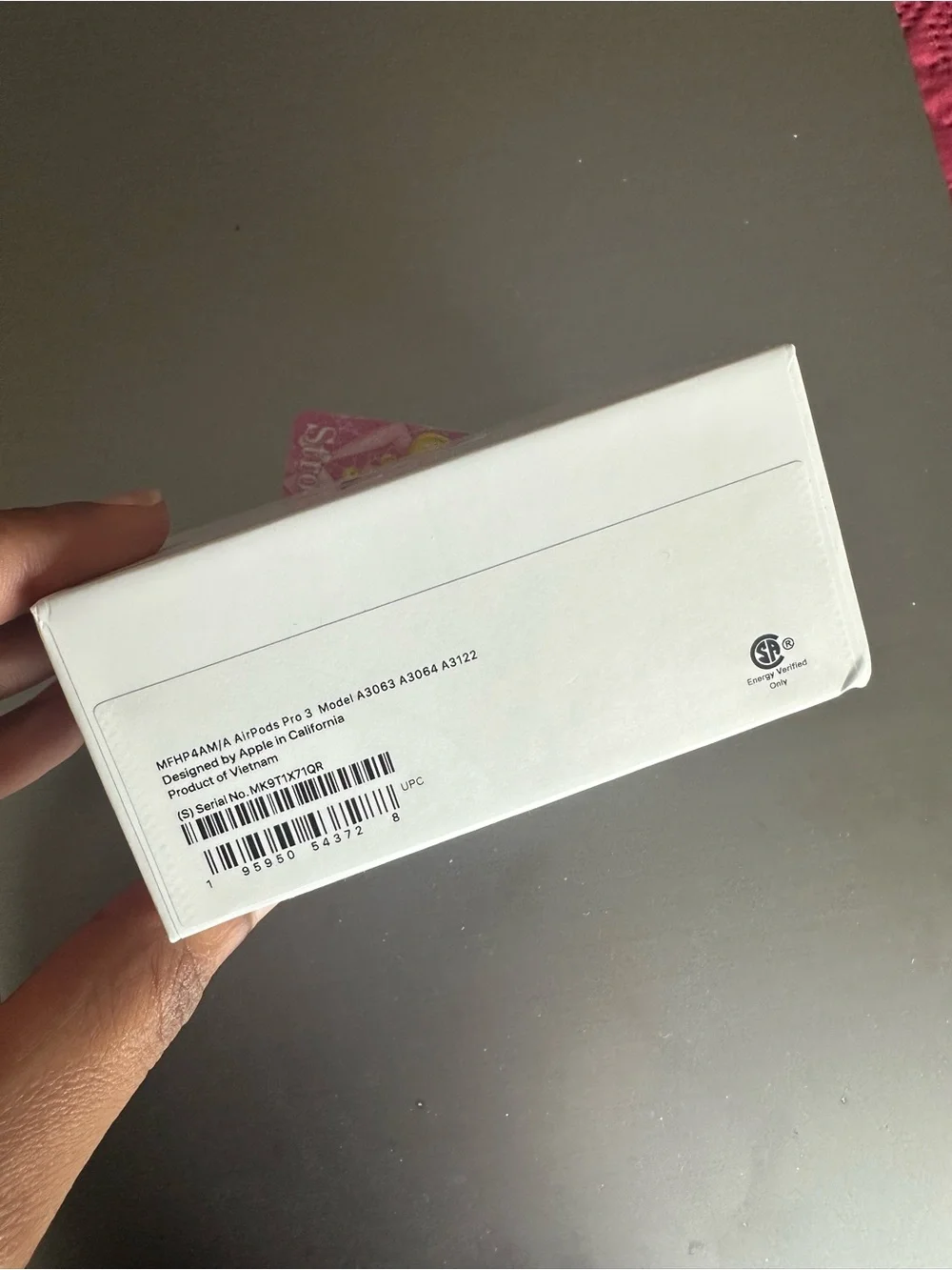 Apple AirPods Pro 3 White Retail Box
